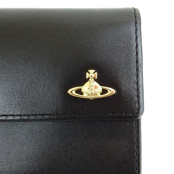 Authentic Vivienne Westwood VINTAGE WATER ORB Tri-fold wallet leather [Used] - Picture 9 of 12